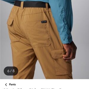 Men’s Columbia lightweight hiking pants with SPF protection